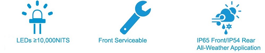 Front service led sign